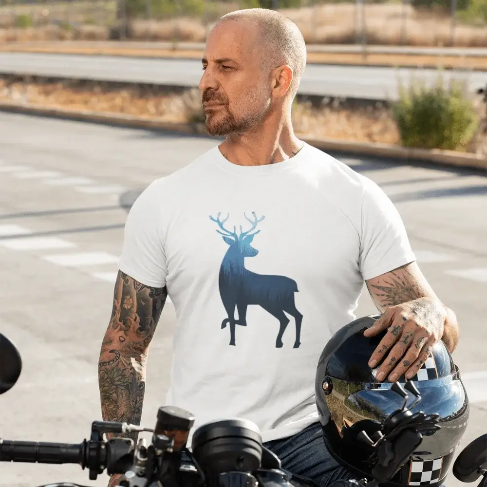 Outdoorzees Deer Color 2 Man T-Shirt - Image 3