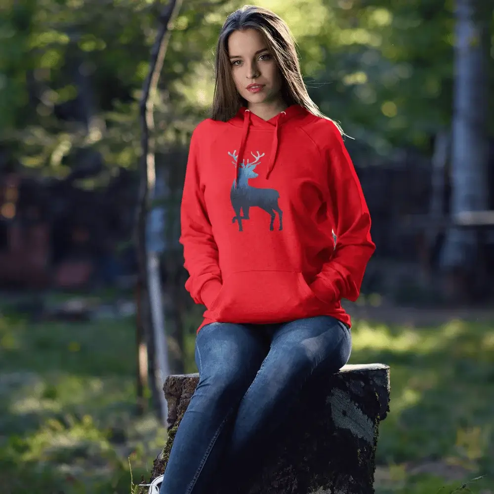 Outdoorzees Deer Color 2 Women Hoodie - Image 5