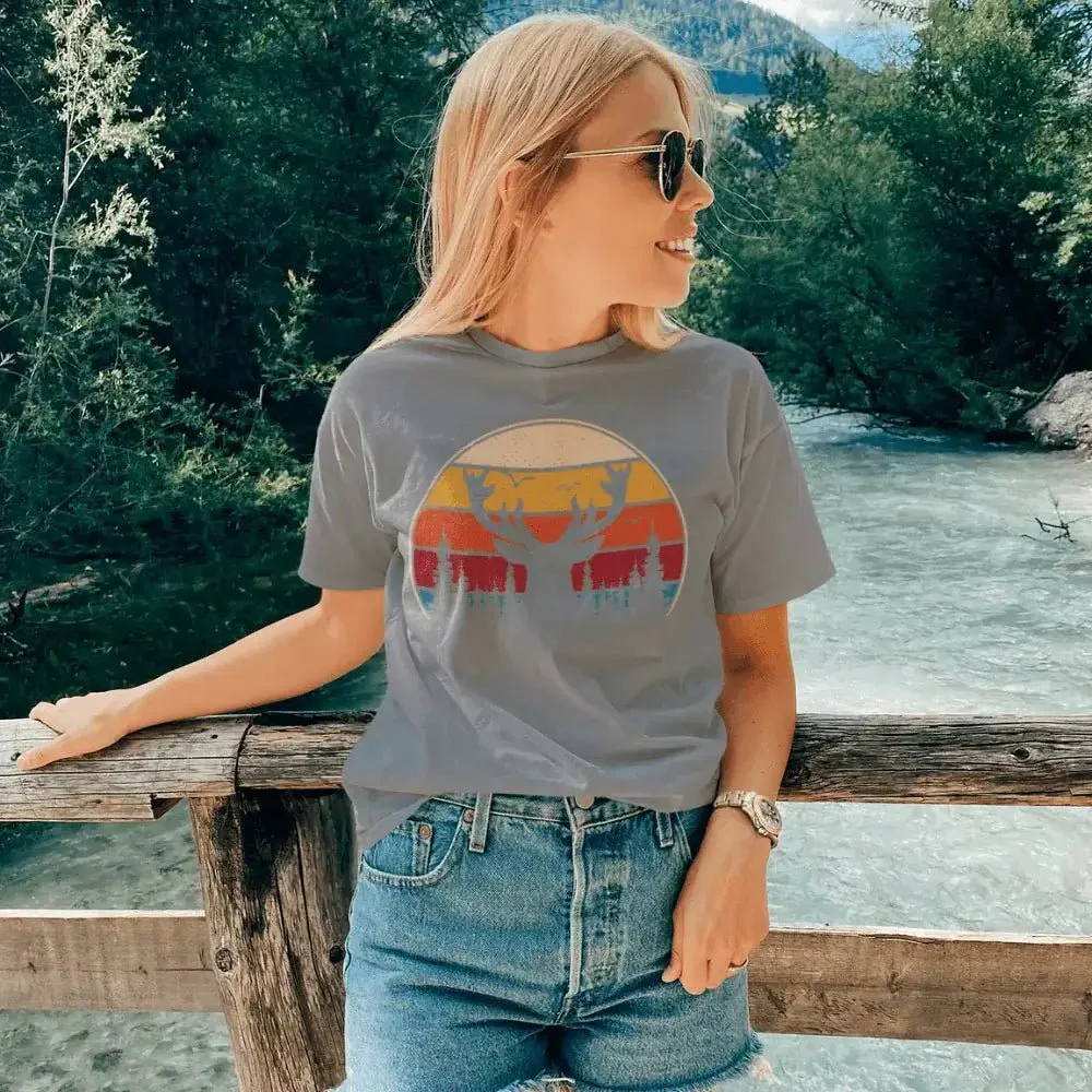Outdoorzees Deer Color T-Shirt for Women - Image 2