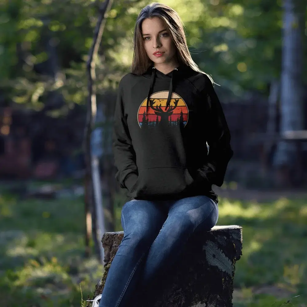 Outdoorzees Deer Color Women Hoodie