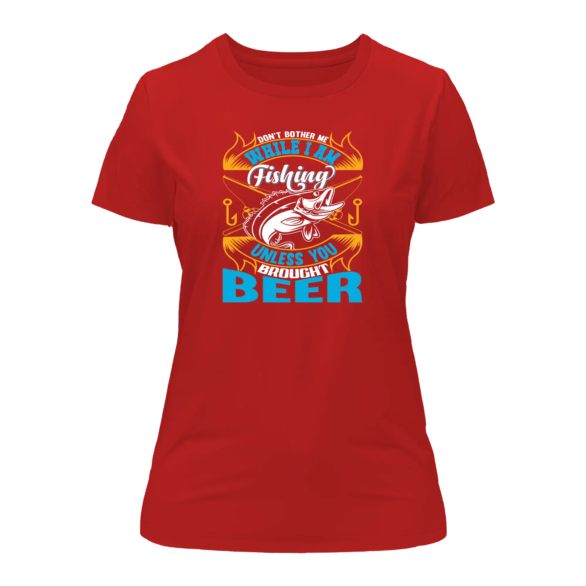 Outdoorzees Don't Bother Me While I'm Fishing T-Shirt for Women - Image 3