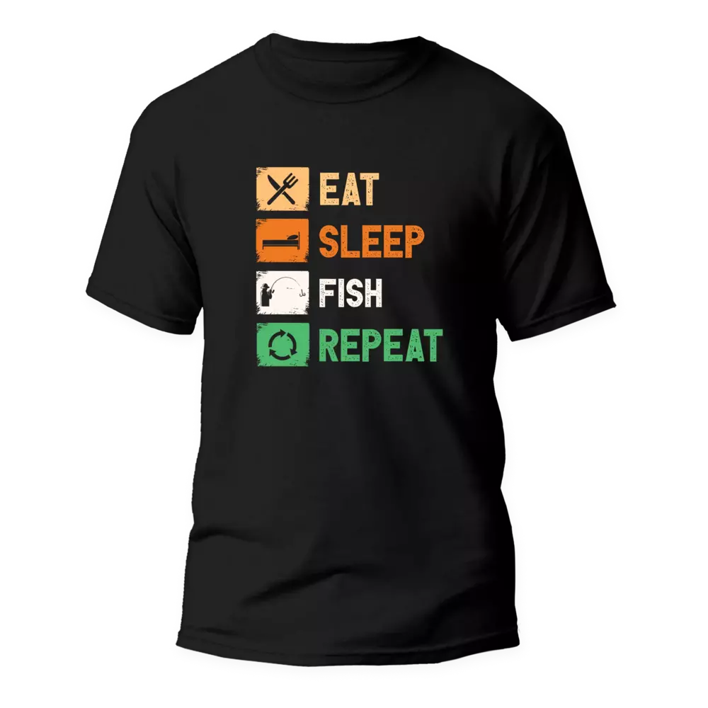 Outdoorzees Eat Sleep Fishing Repeat Man T-Shirt