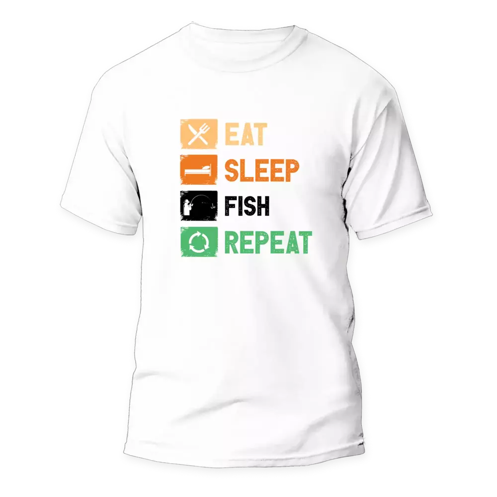 Outdoorzees Eat Sleep Fishing Repeat Man T-Shirt - Image 2