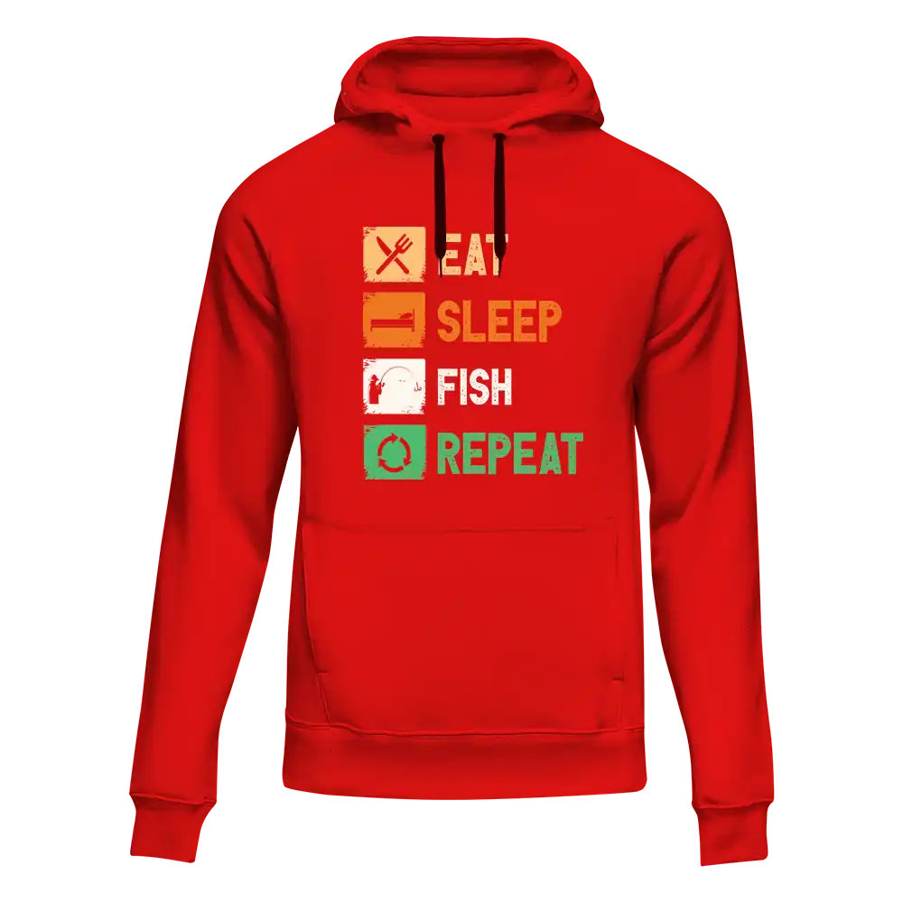 Outdoorzees Eat Sleep Fishing Repeat Unisex Hoodie - Image 2