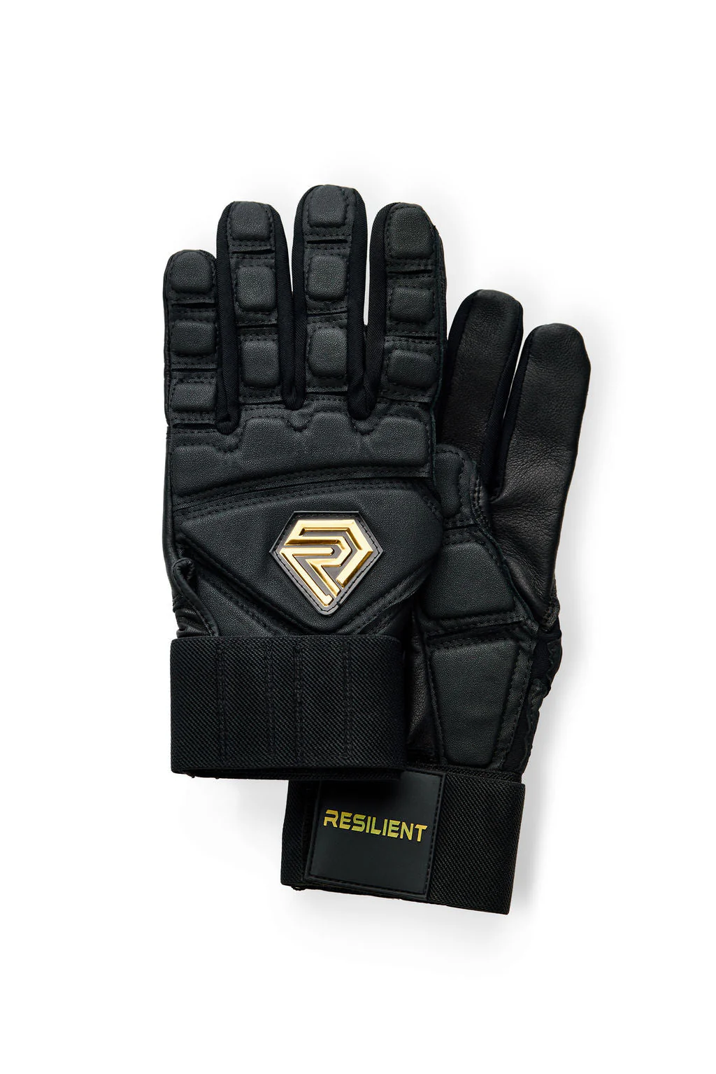 Resilient SFBL Excalibur Fastpitch Batting gloves - Black and Gold - Image 2