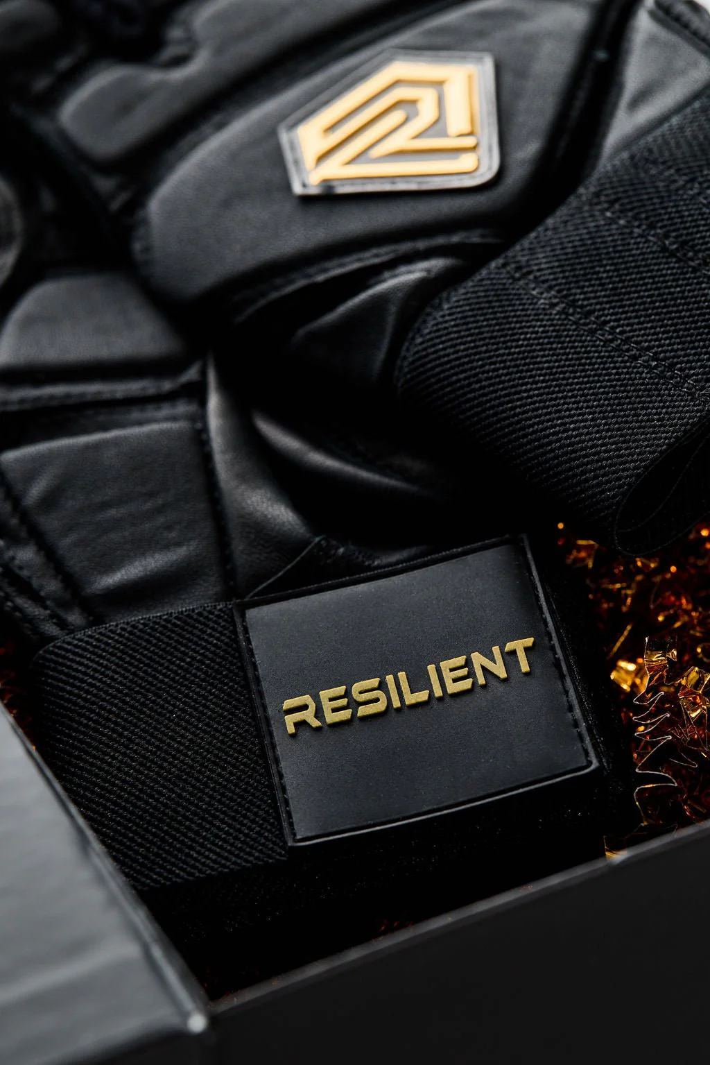 Resilient SFBL Excalibur Fastpitch Batting gloves - Black and Gold - Image 7