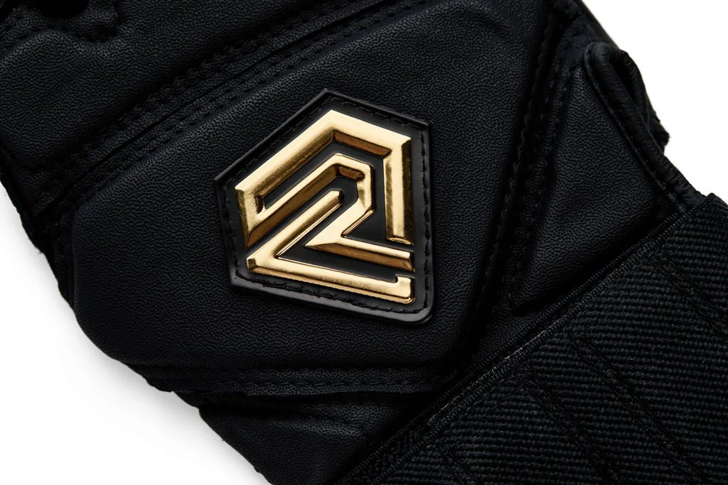 Resilient SFBL Excalibur Fastpitch Batting gloves - Black and Gold - Image 9