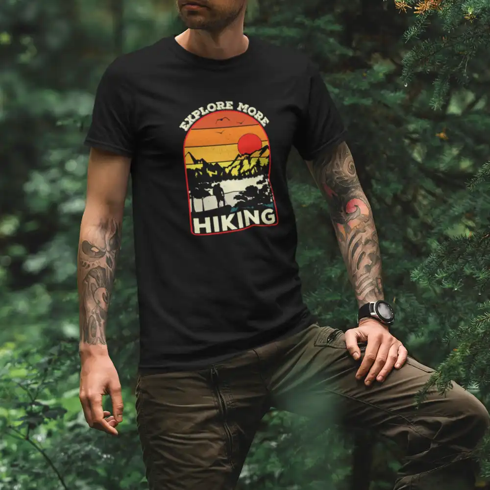 Outdoorzees Explore More Hiking Man T-Shirt - Image 4