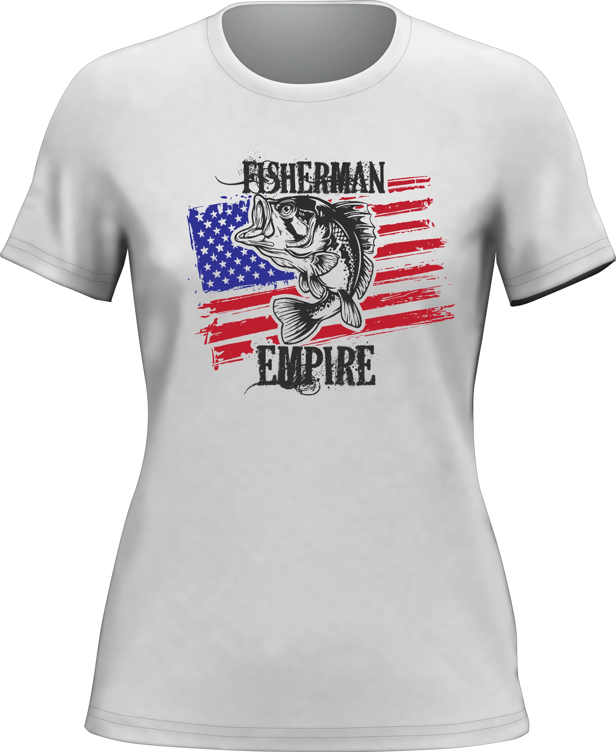 Outdoorzees Fisherman American Empire Color T-Shirt for Women - Image 2