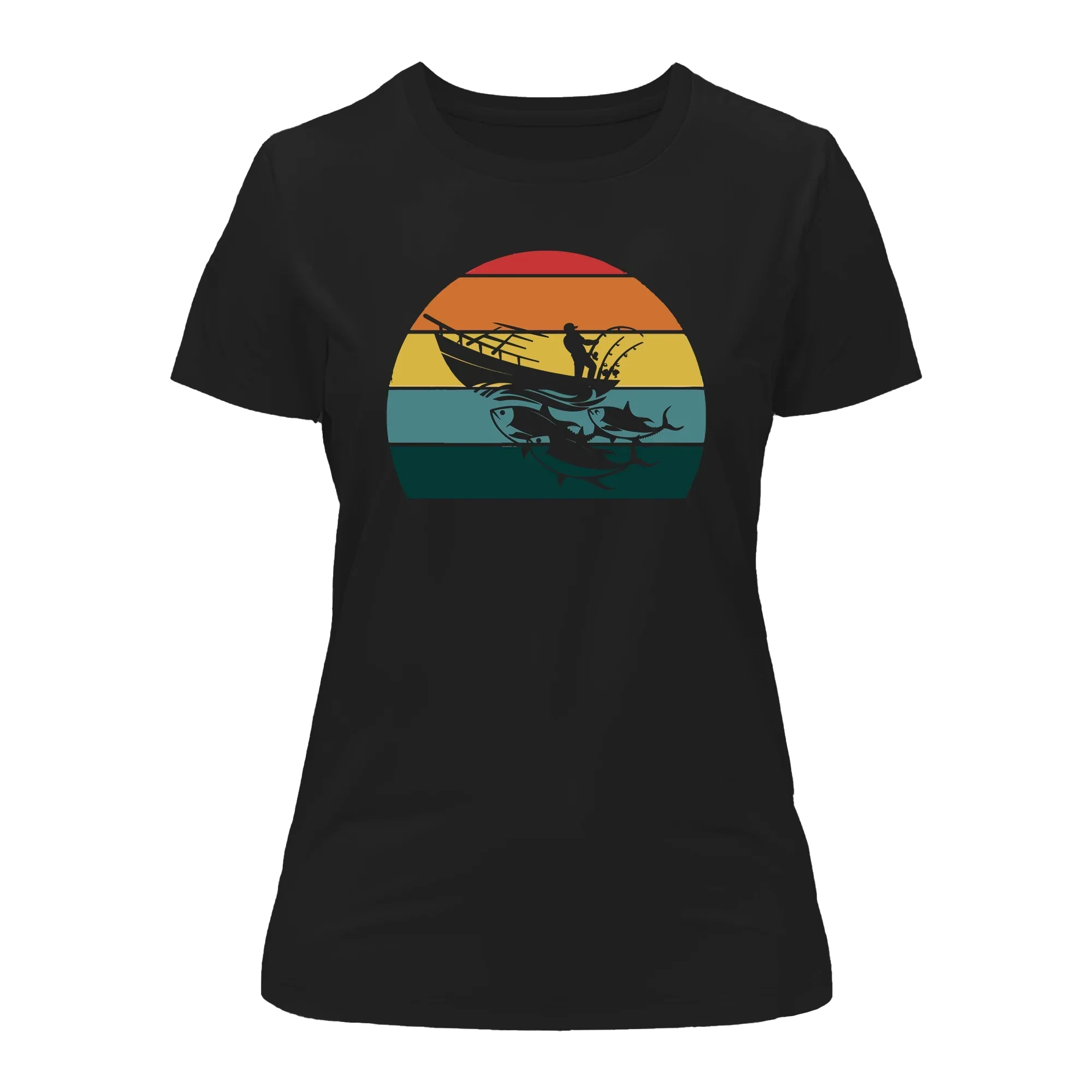 Outdoorzees Fishing Boat T-Shirt for Women