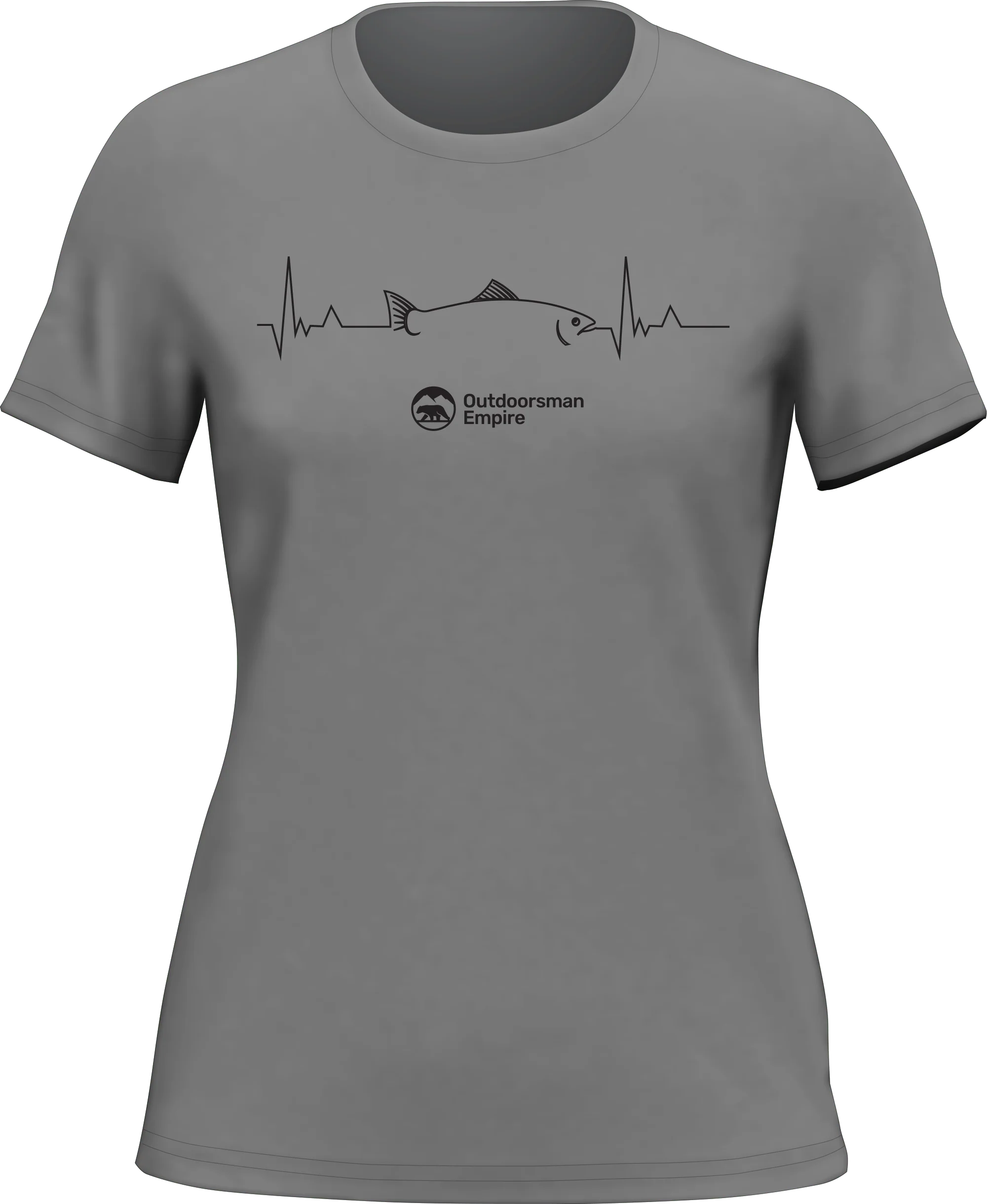Outdoorzees Fishing Cardiogram T-Shirt for Women - Image 2