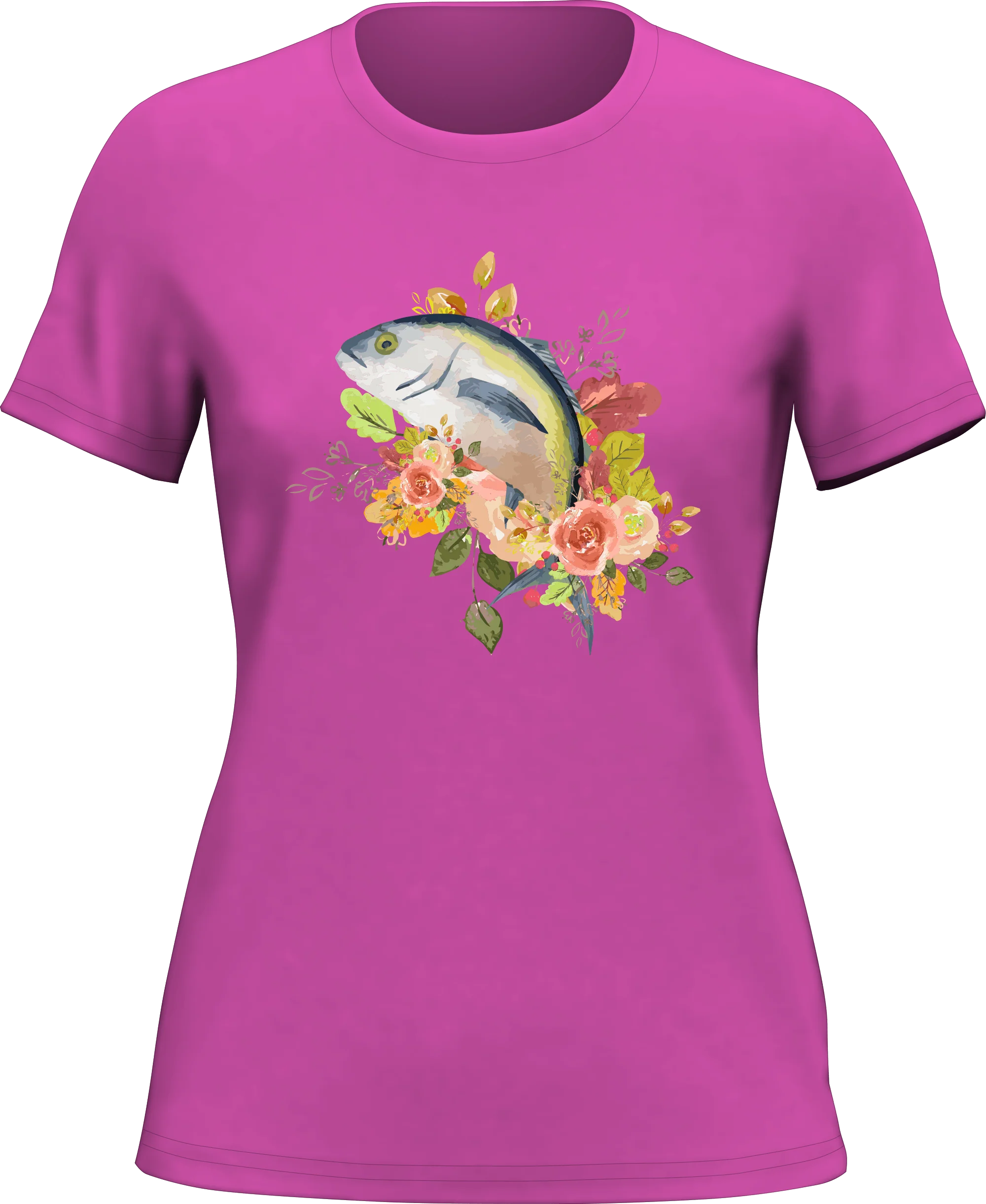 Outdoorzees Fishing Flower T-Shirt for Women - Image 3