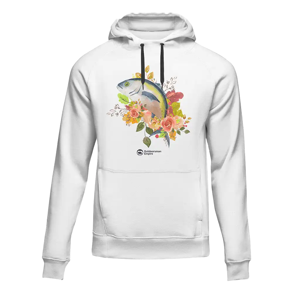 Outdoorzees Fishing Flower' Unisex Hoodie - Image 3