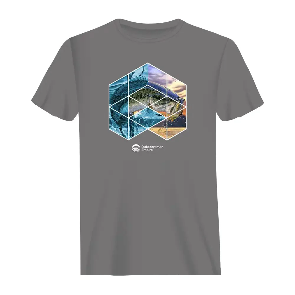 Outdoorzees Fishing Geometry Man T-Shirt - Image 2