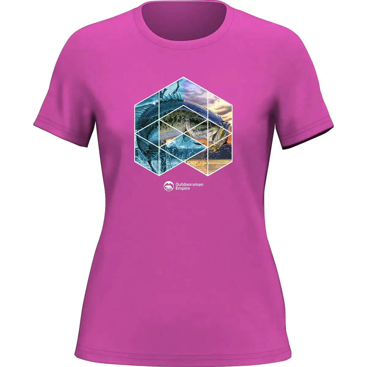 Outdoorzees Fishing Geometry T-Shirt for Women - Image 3