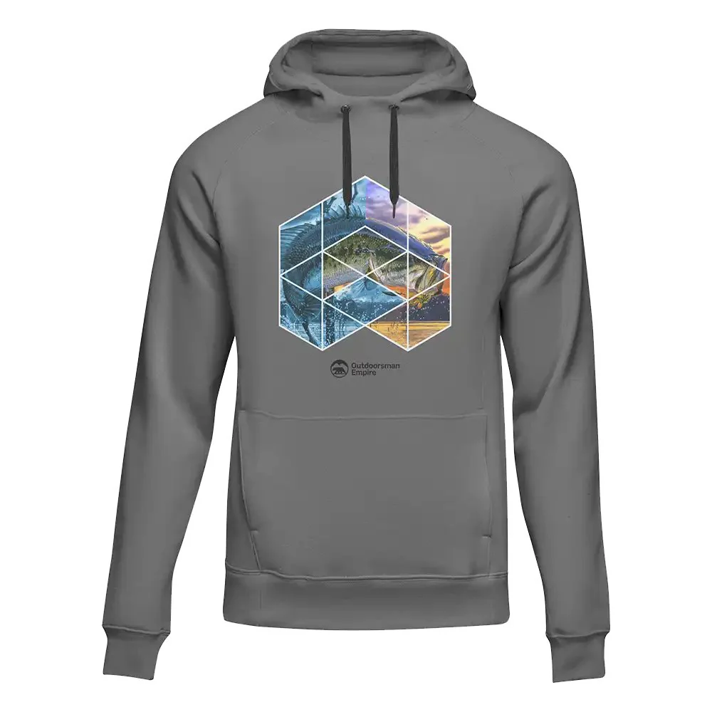 Outdoorzees Fishing Geometry' Unisex Hoodie - Image 2