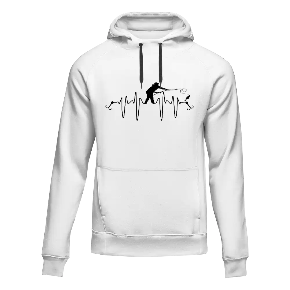Outdoorzees Fishing Heart Beat Unisex Hoodie - Image 3