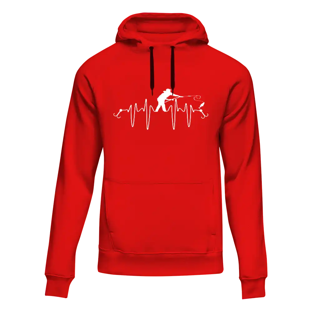 Outdoorzees Fishing Heart Beat Unisex Hoodie - Image 4