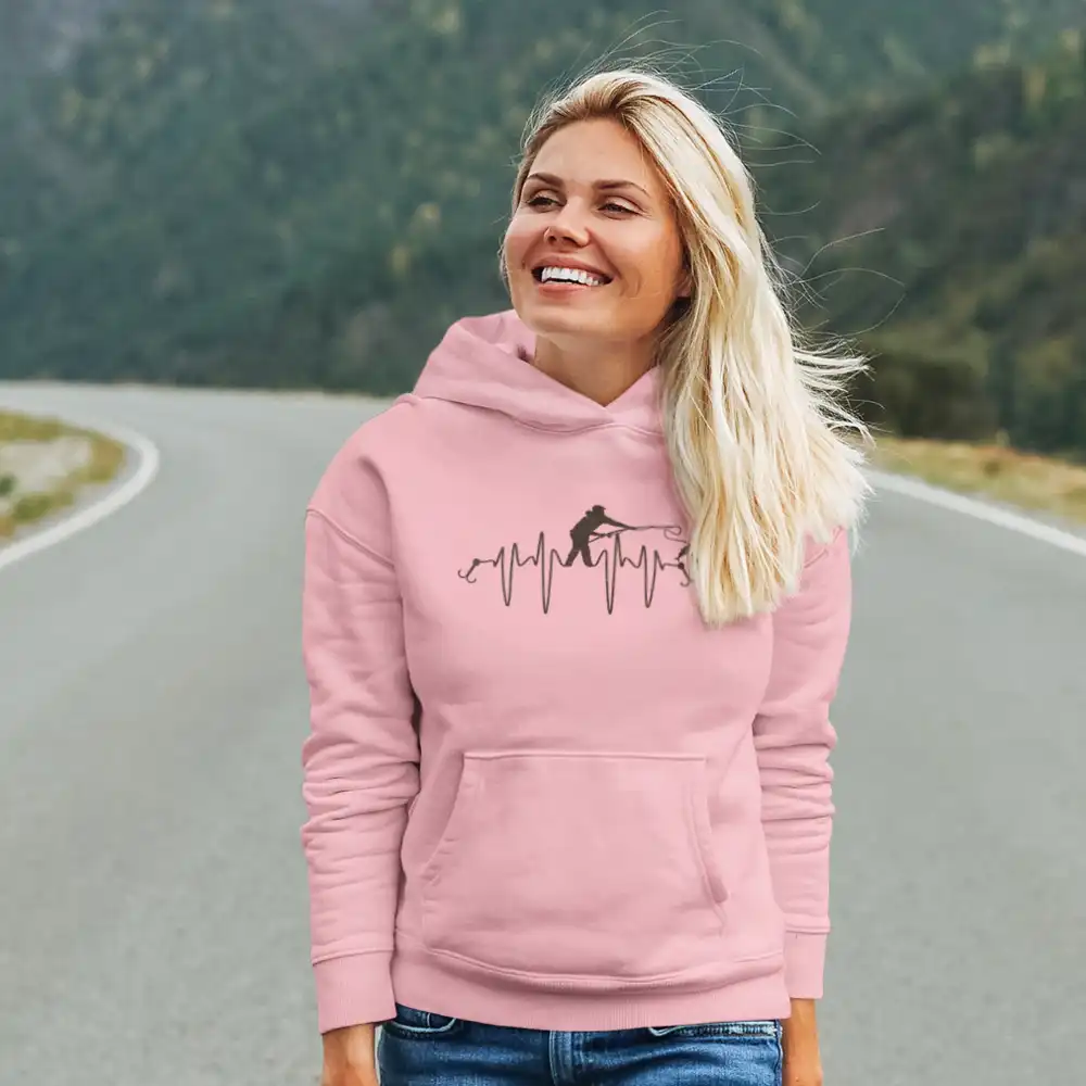 Outdoorzees Fishing Heart Beat Unisex Hoodie - Image 6
