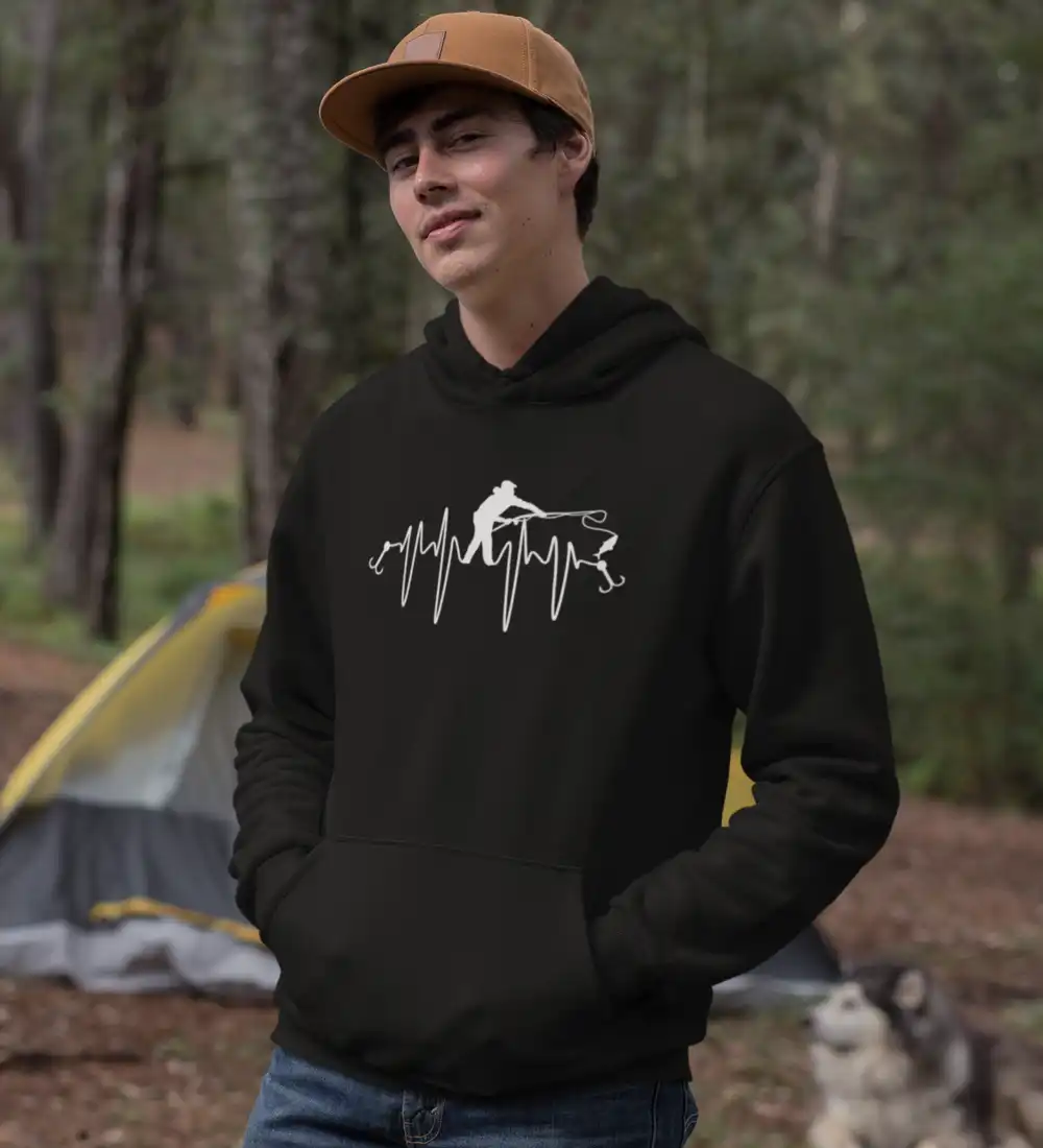 Outdoorzees Fishing Heart Beat Unisex Hoodie - Image 7