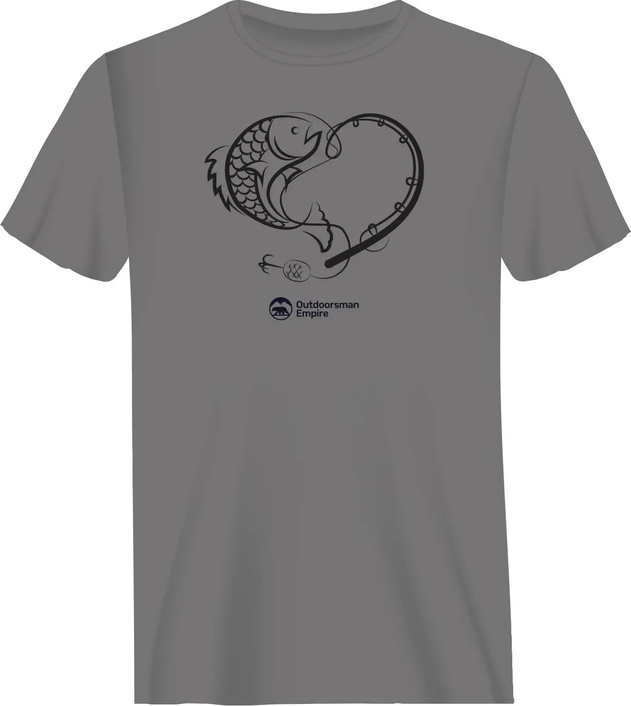 Outdoorzees Fishing Heart Man T-Shirt - Image 2