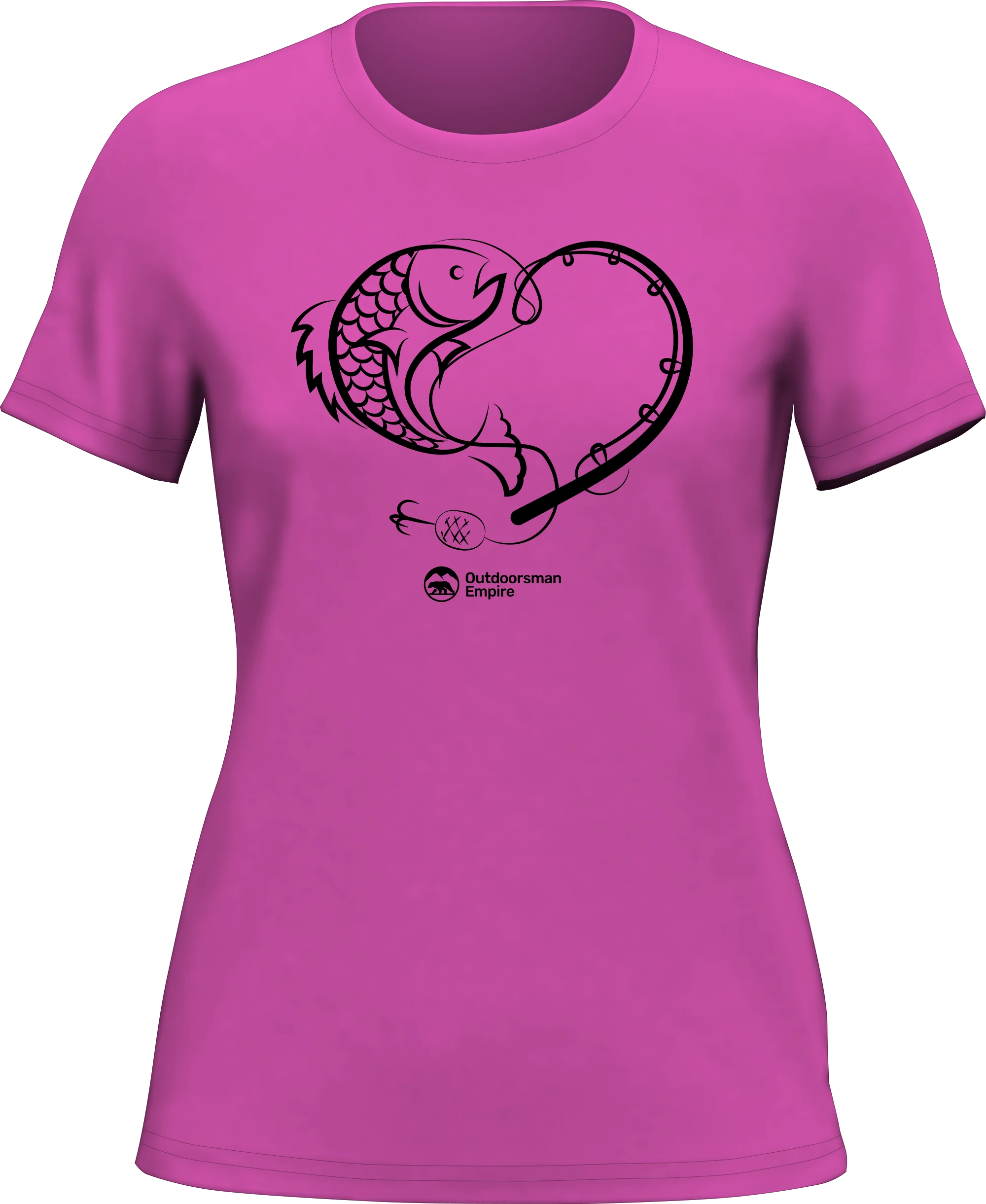 Outdoorzees Fishing Heart T-Shirt for Women - Image 3