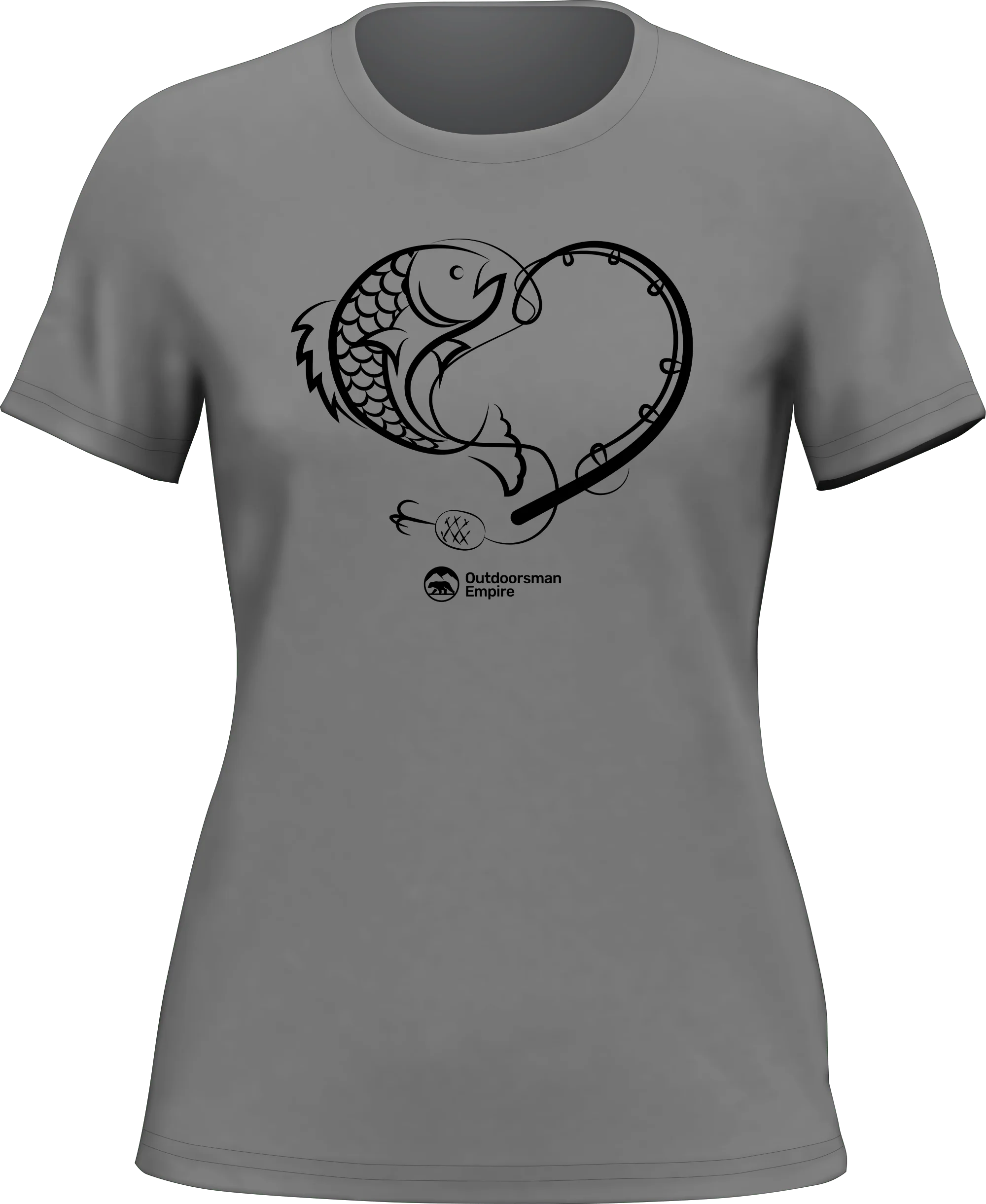 Outdoorzees Fishing Heart T-Shirt for Women - Image 4