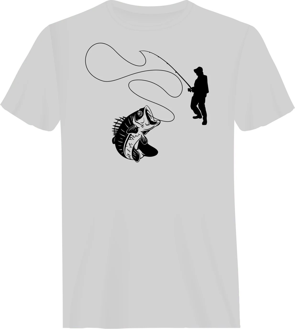 Outdoorzees Fishing Lines Man T-Shirt - Image 3