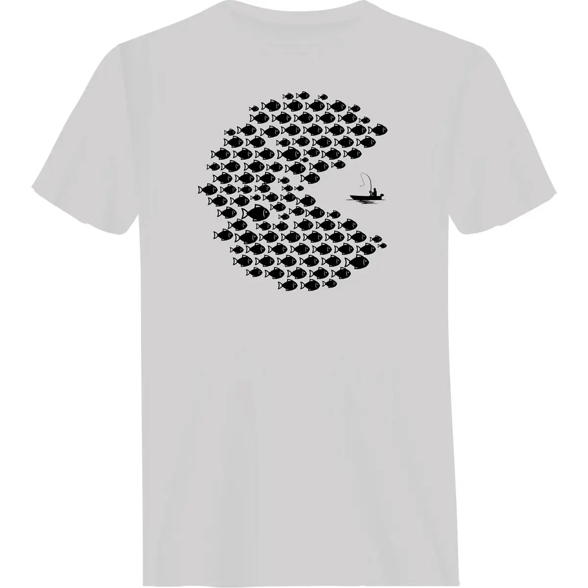 Outdoorzees Fishing Pacman Style Man T-Shirt - Image 3