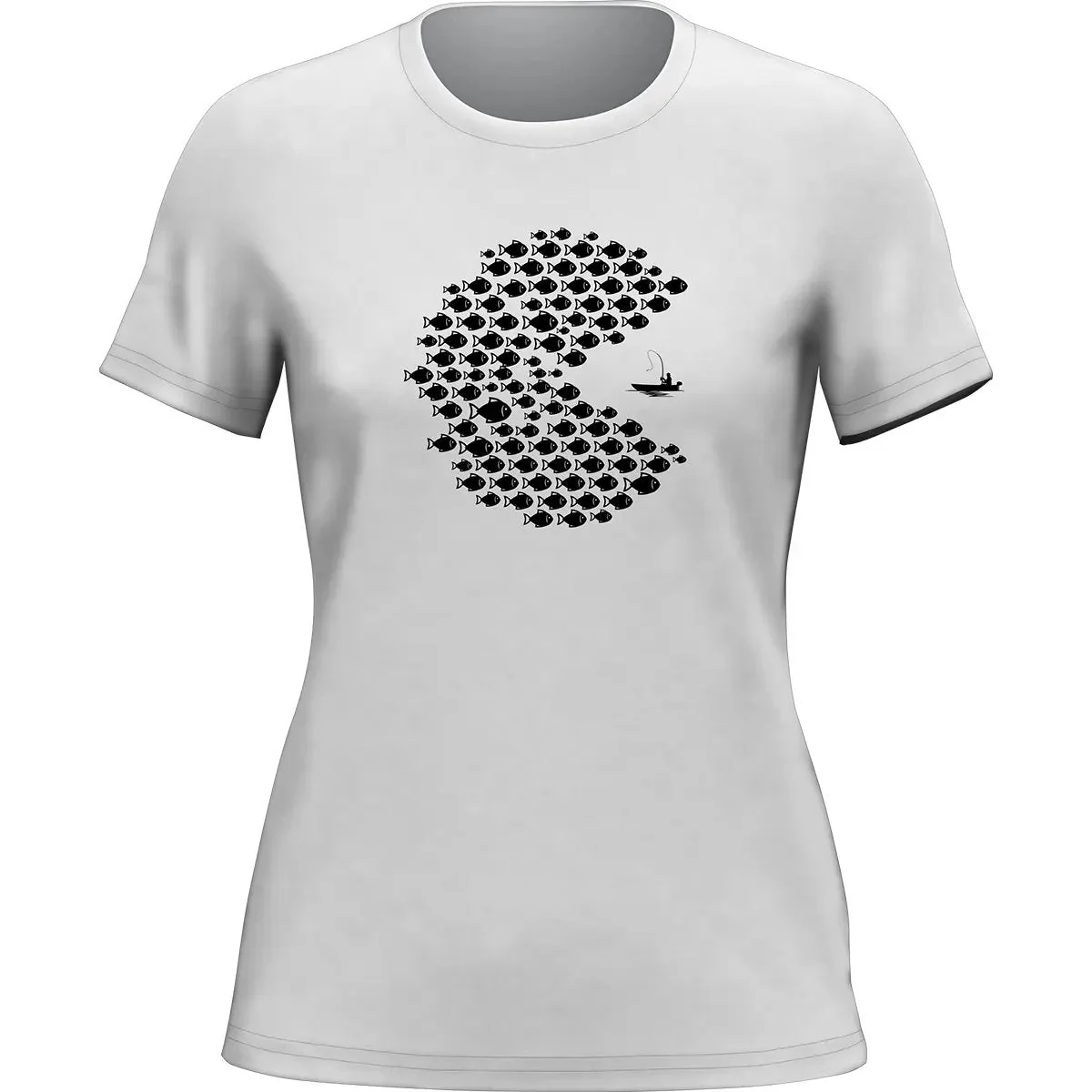 Outdoorzees Fishing Pacman Style T-Shirt for Women - Image 4