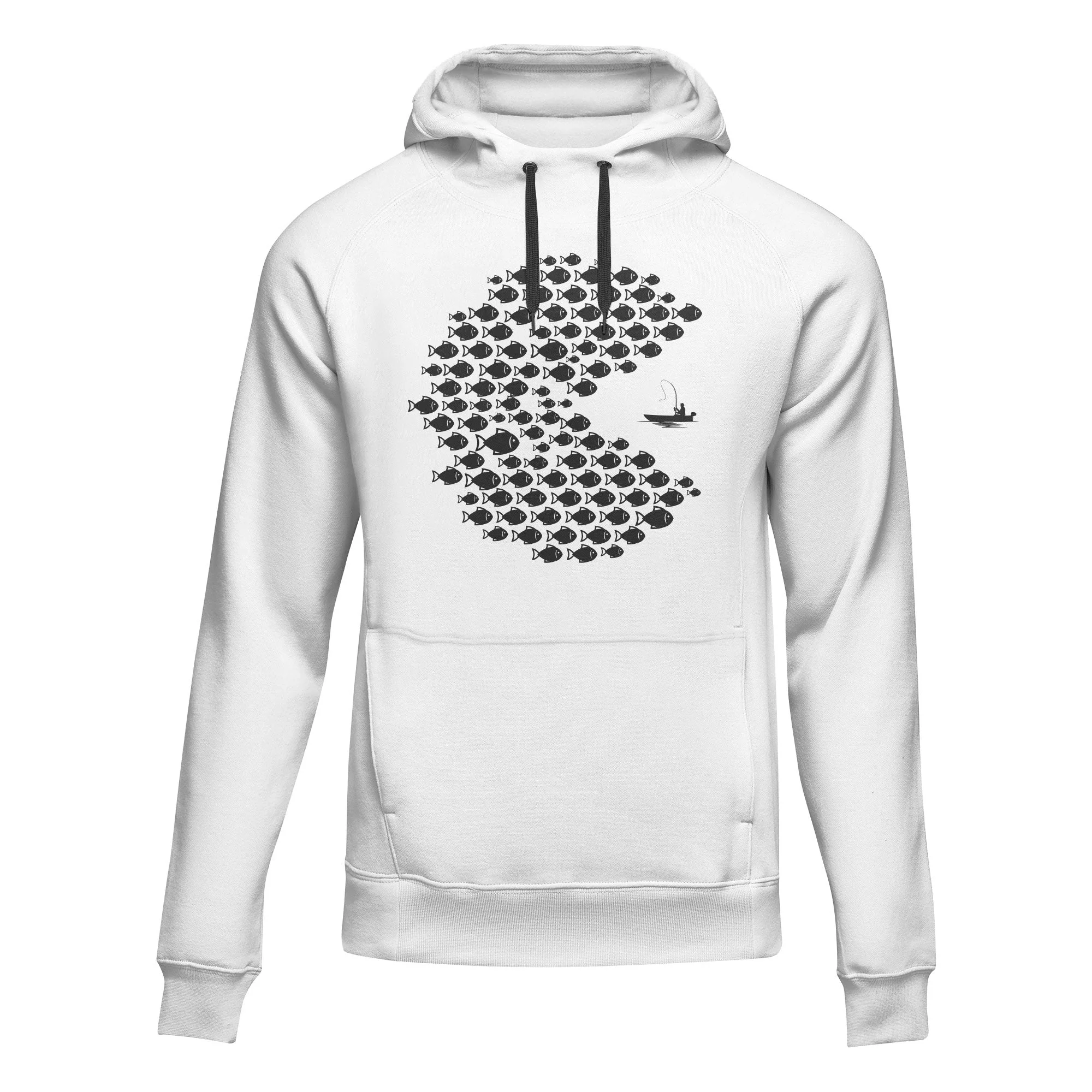 Outdoorzees Fishing Pacman Style Unisex Hoodie - Image 3