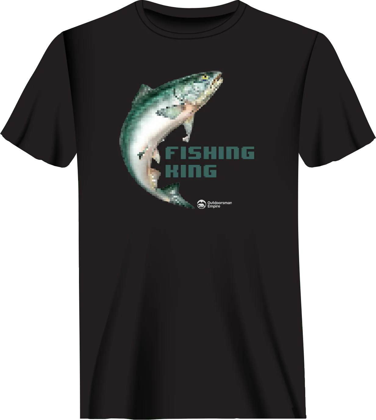 Outdoorzees Fishing Pixelated Man T-Shirt