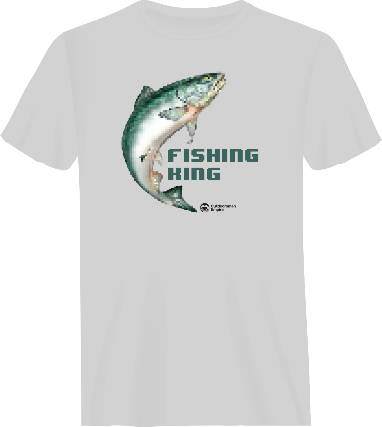 Outdoorzees Fishing Pixelated Man T-Shirt - Image 3