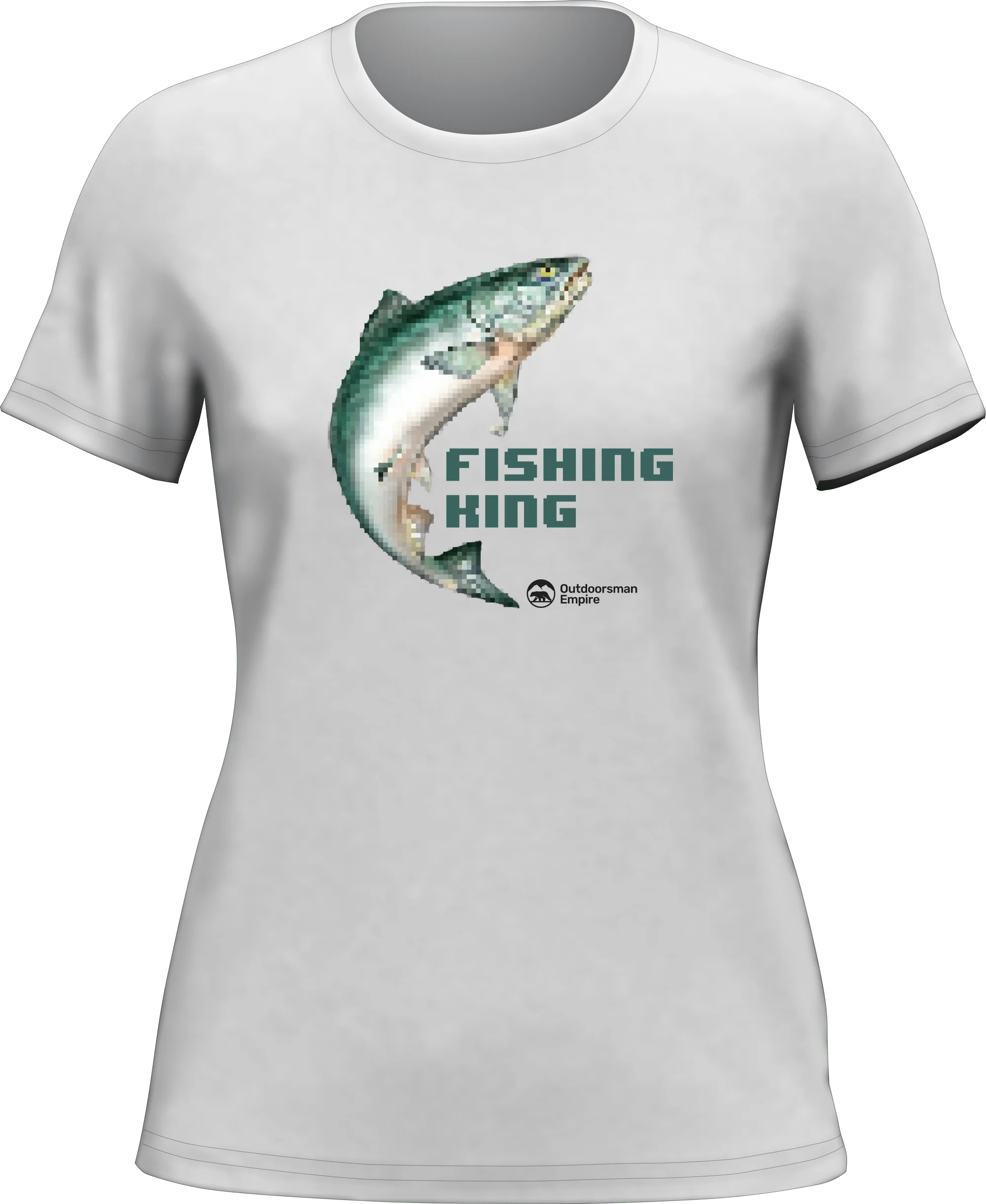 Outdoorzees Fishing Pixelated T-Shirt for Women - Image 2