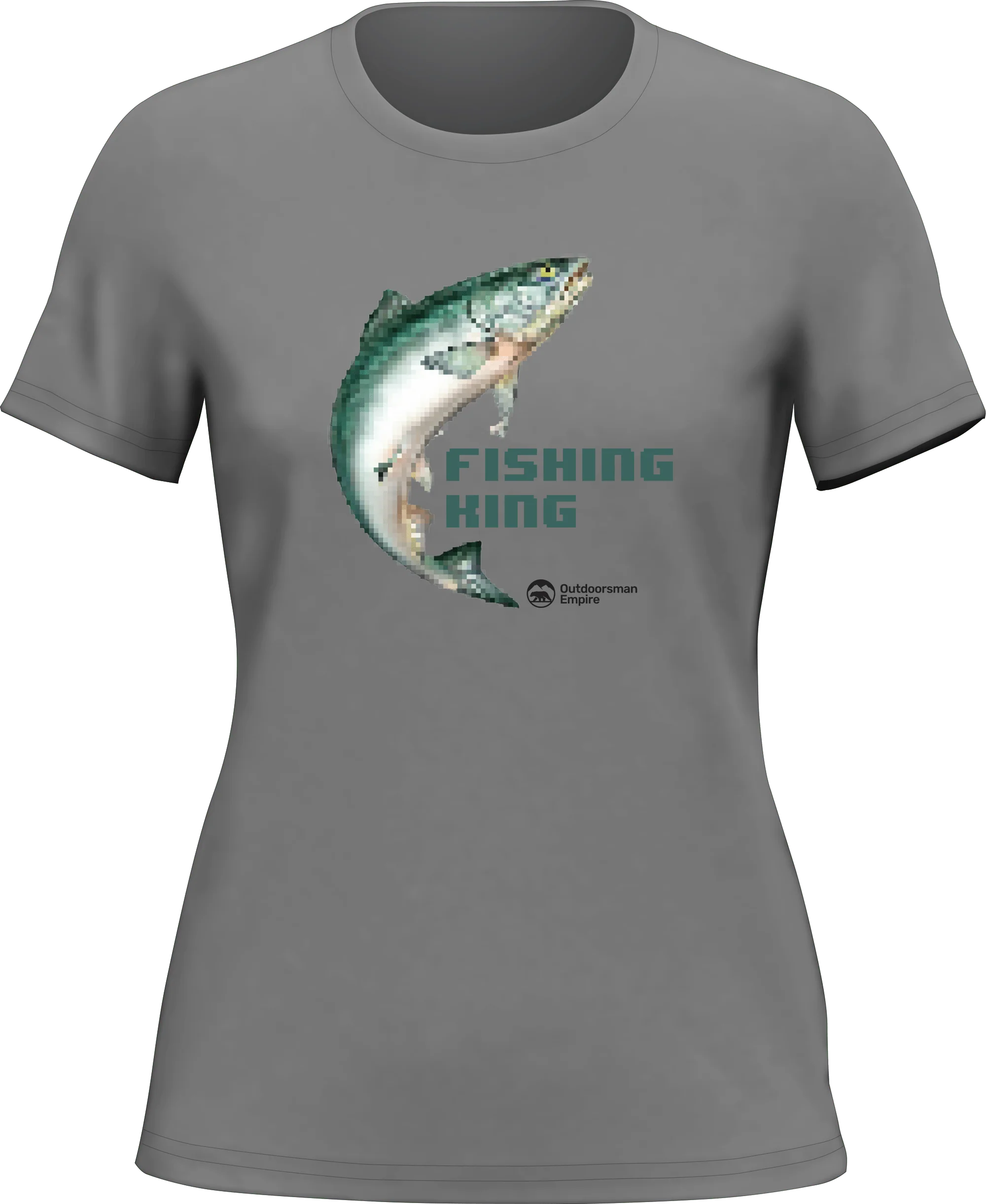 Outdoorzees Fishing Pixelated T-Shirt for Women - Image 4
