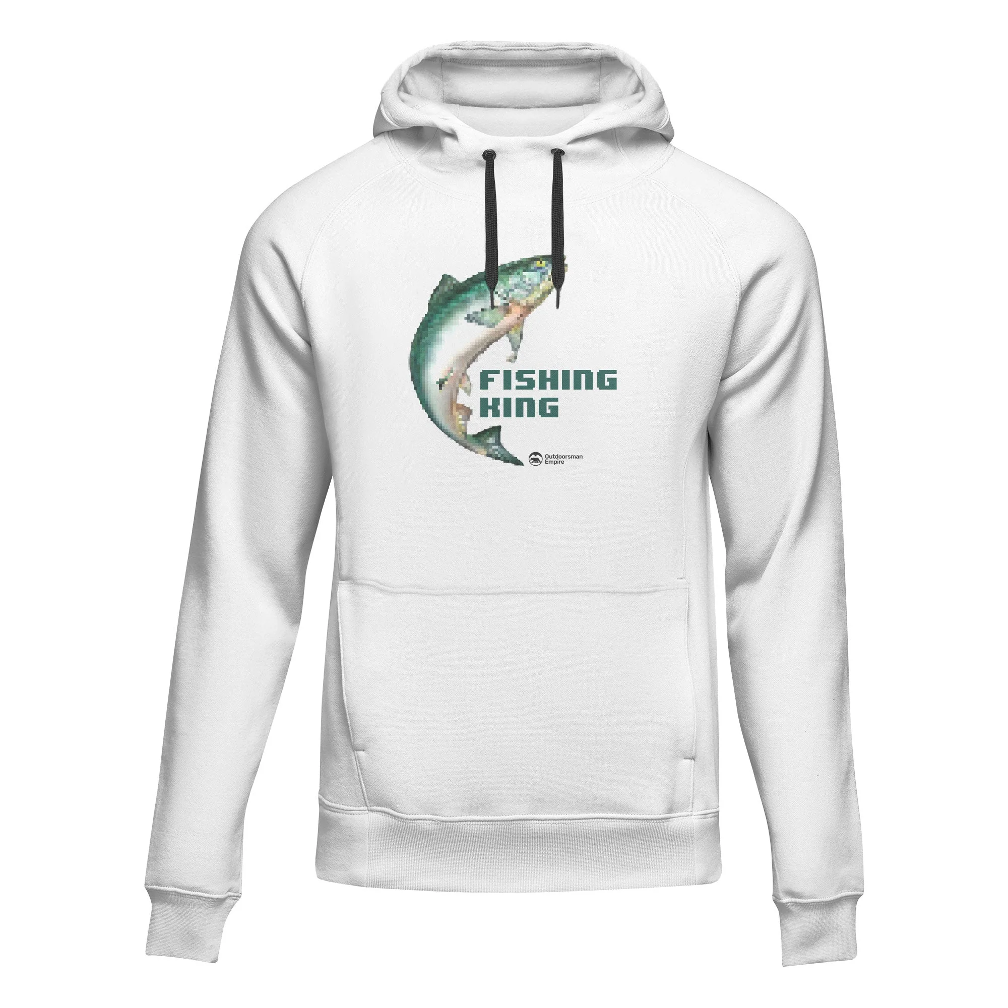 Outdoorzees Fishing Pixelated Unisex Hoodie - Image 2