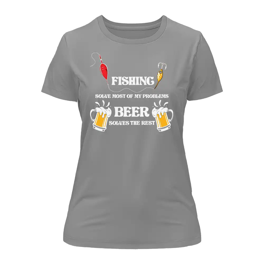 Outdoorzees Fishing Solves All My Problem T-Shirt for Women - Image 3