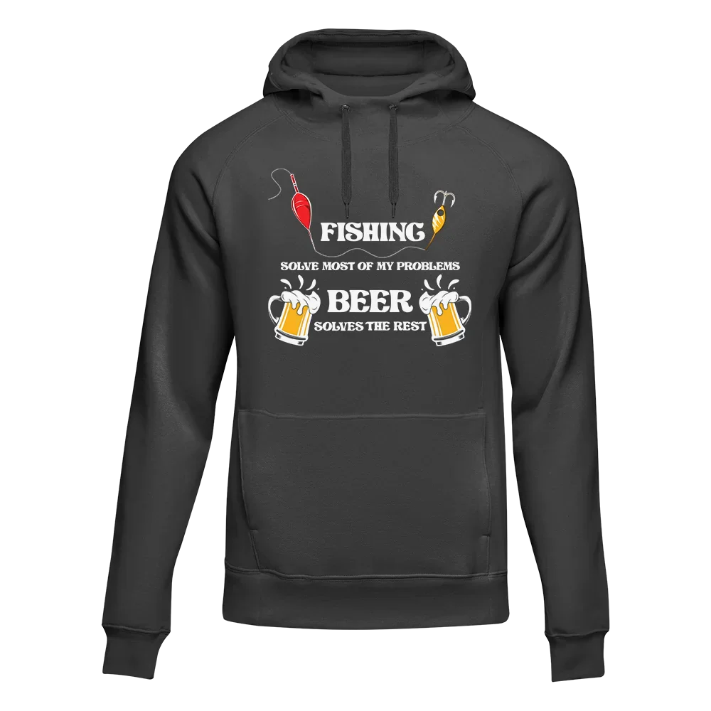 Outdoorzees Fishing Solves All My Problem Unisex Hoodie - Image 2