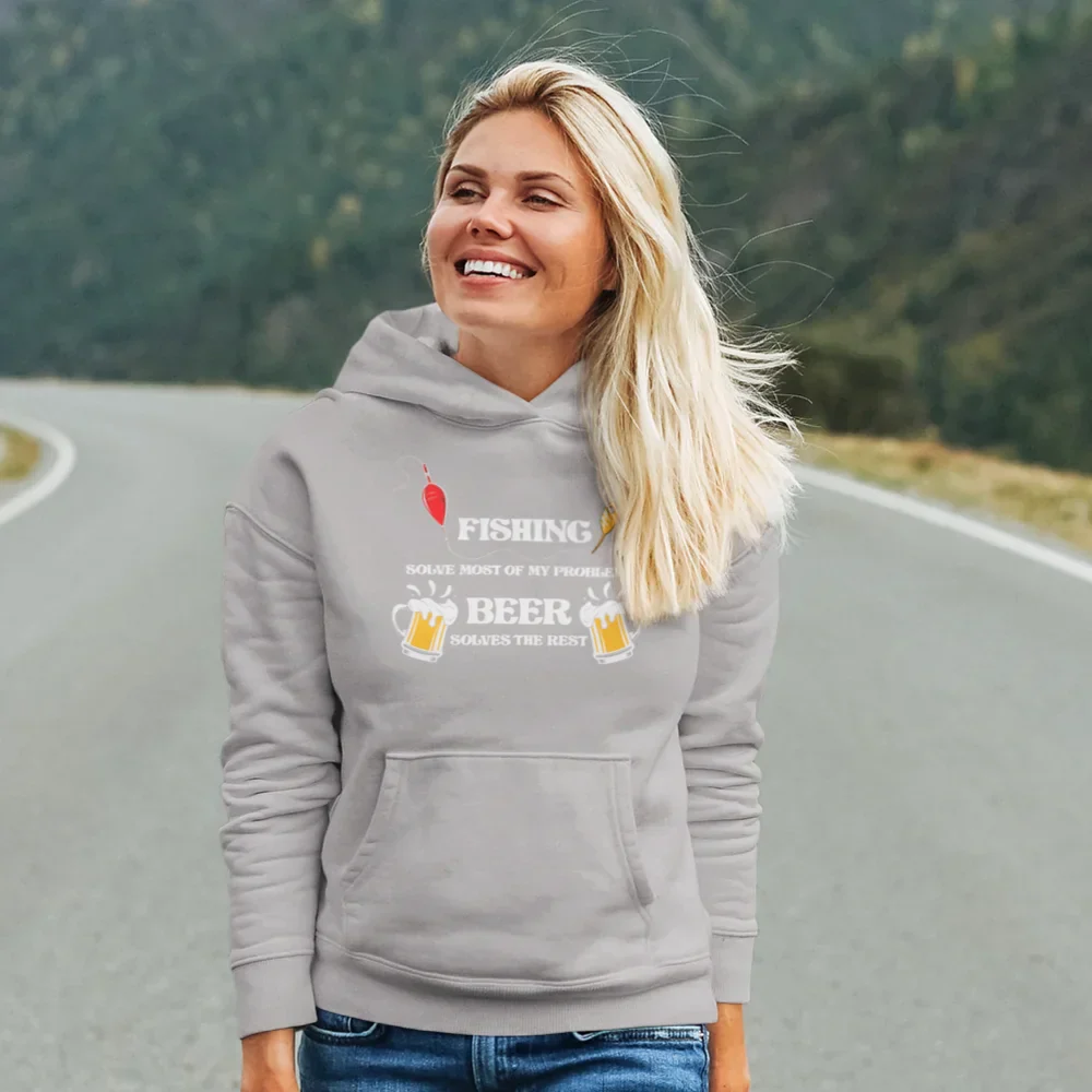 Outdoorzees Fishing Solves All My Problem Unisex Hoodie - Image 4