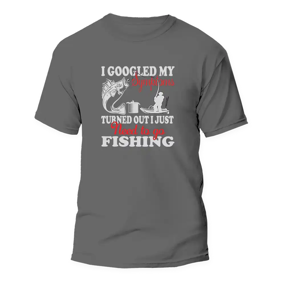 Outdoorzees Fishing Symptoms Man T-Shirt - Image 2