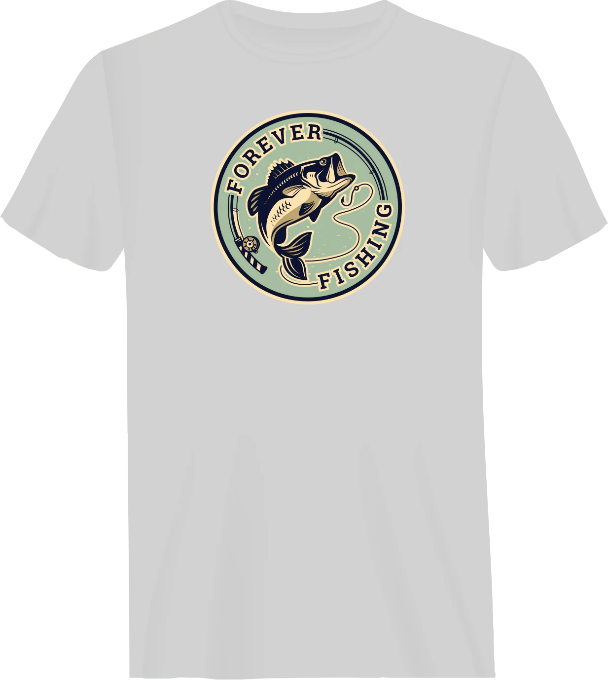 Outdoorzees Forever Fishing Man T-Shirt - Image 3