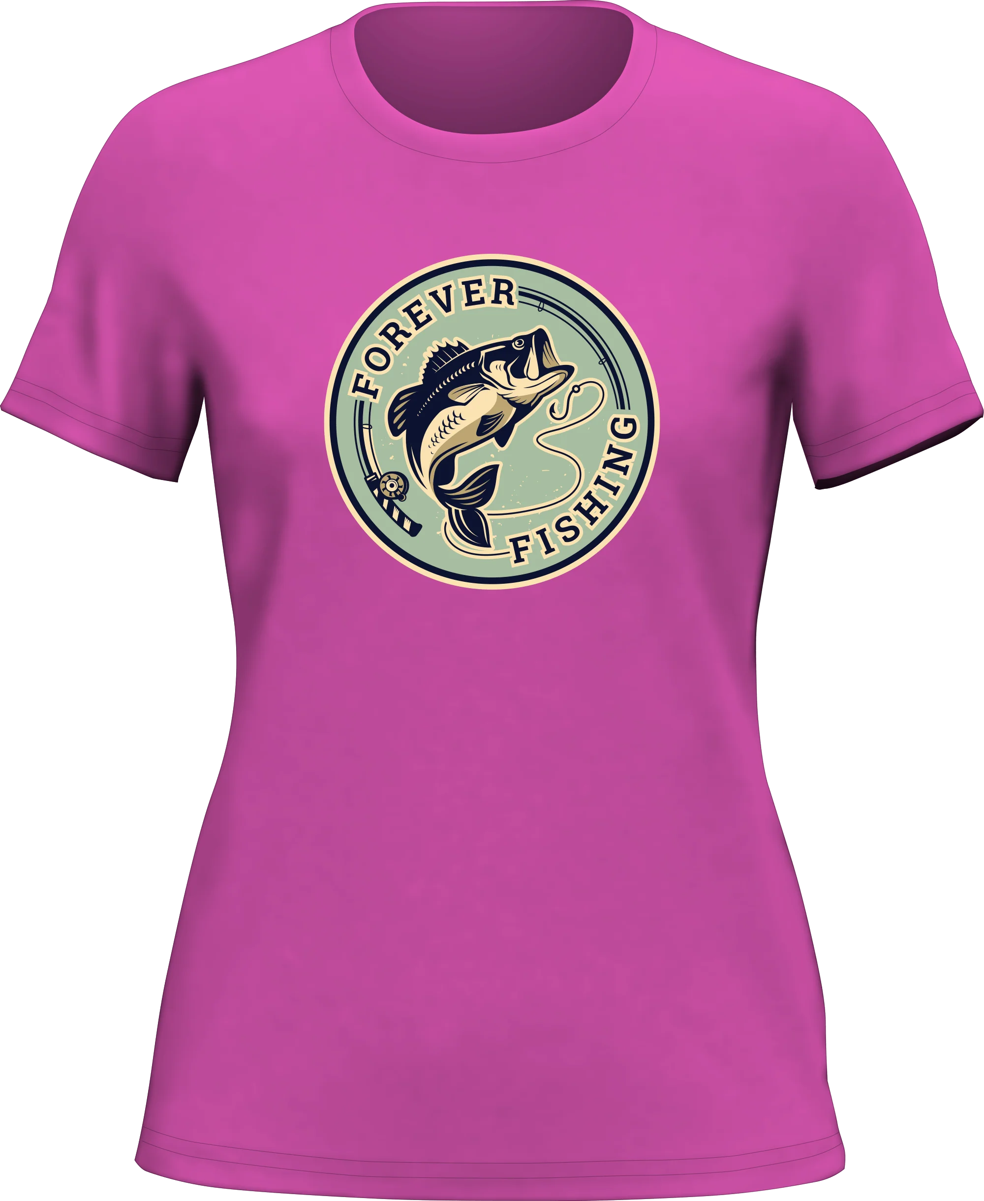 Outdoorzees Forever Fishing T-Shirt for Women - Image 3