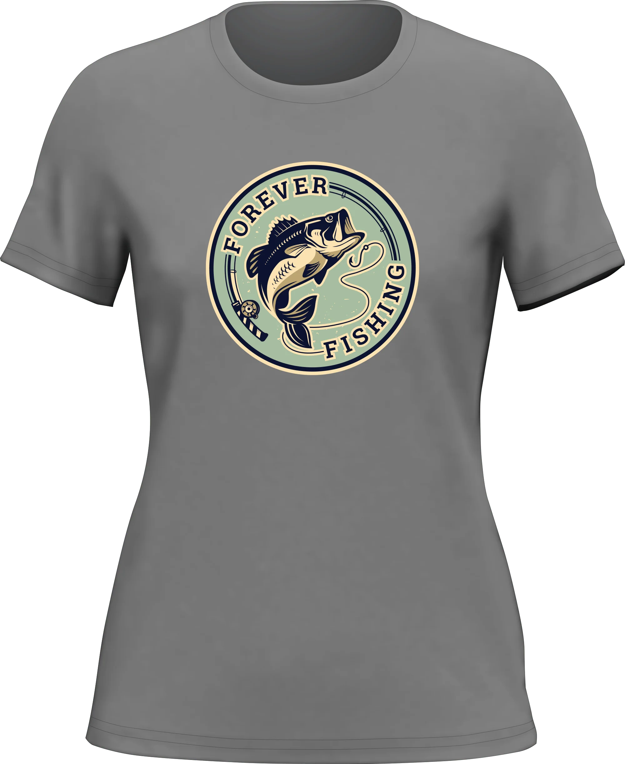 Outdoorzees Forever Fishing T-Shirt for Women - Image 4