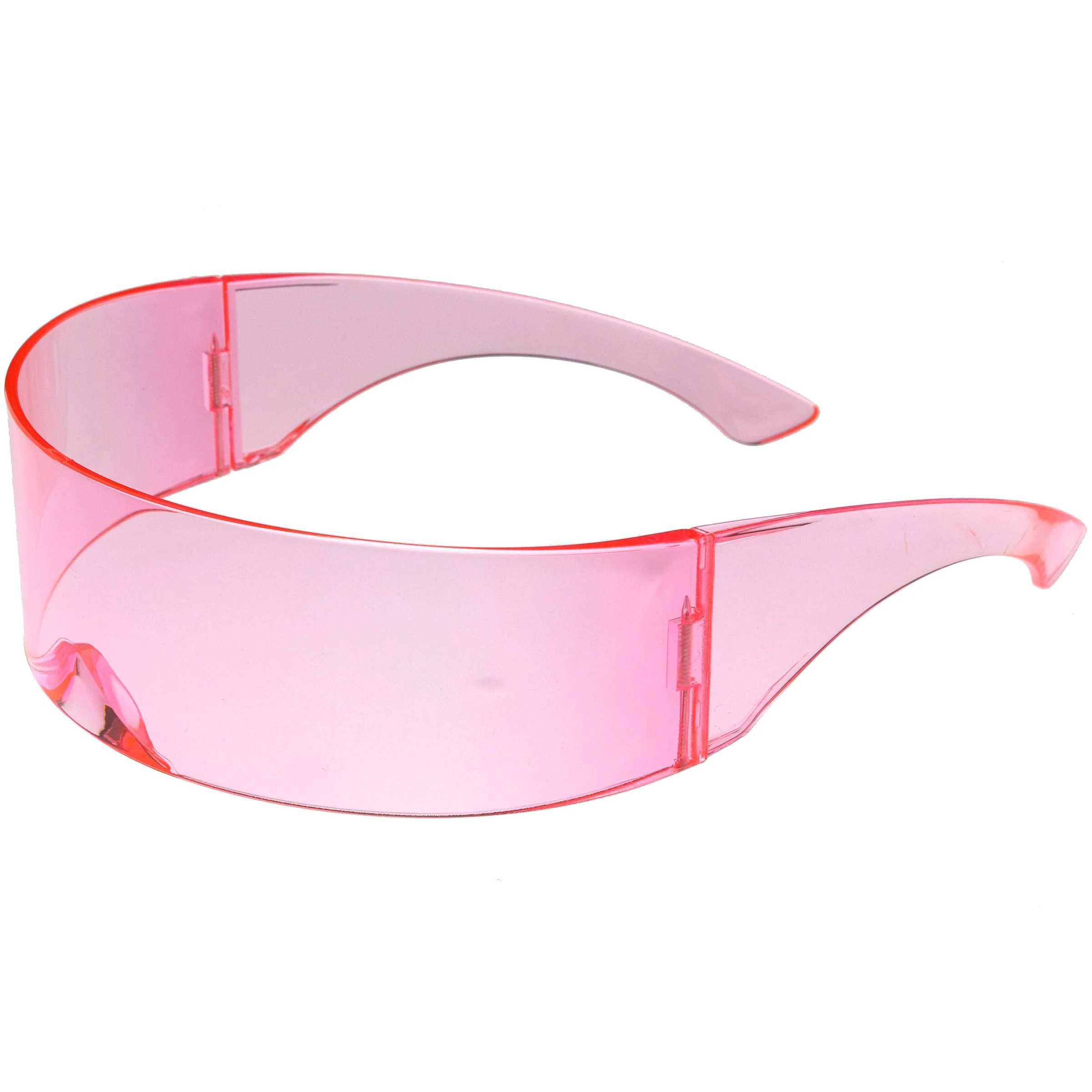 zeroUV Futuristic Retro Color Tinted Wrap Around Shield Sunglasses D175 - Image 11