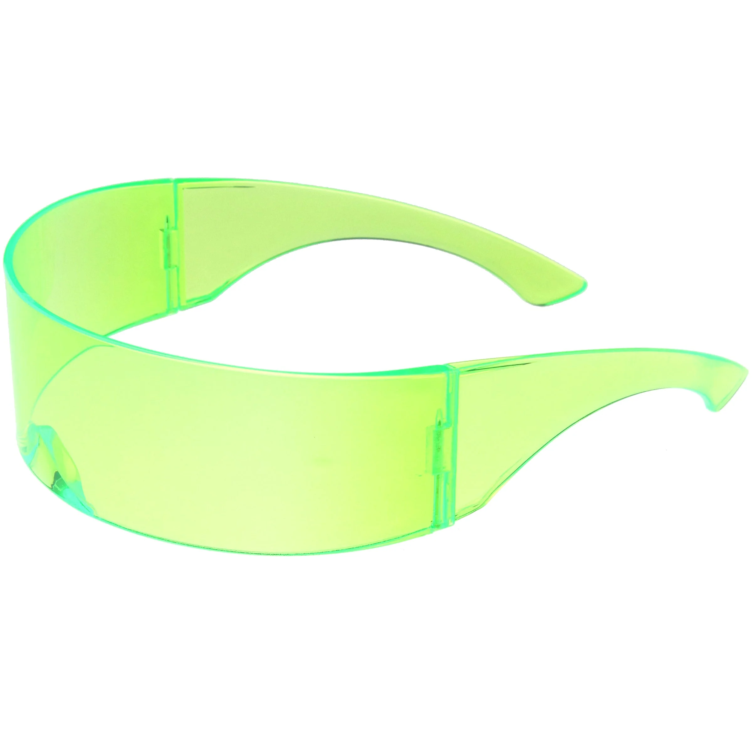 zeroUV Futuristic Retro Color Tinted Wrap Around Shield Sunglasses D175 - Image 4