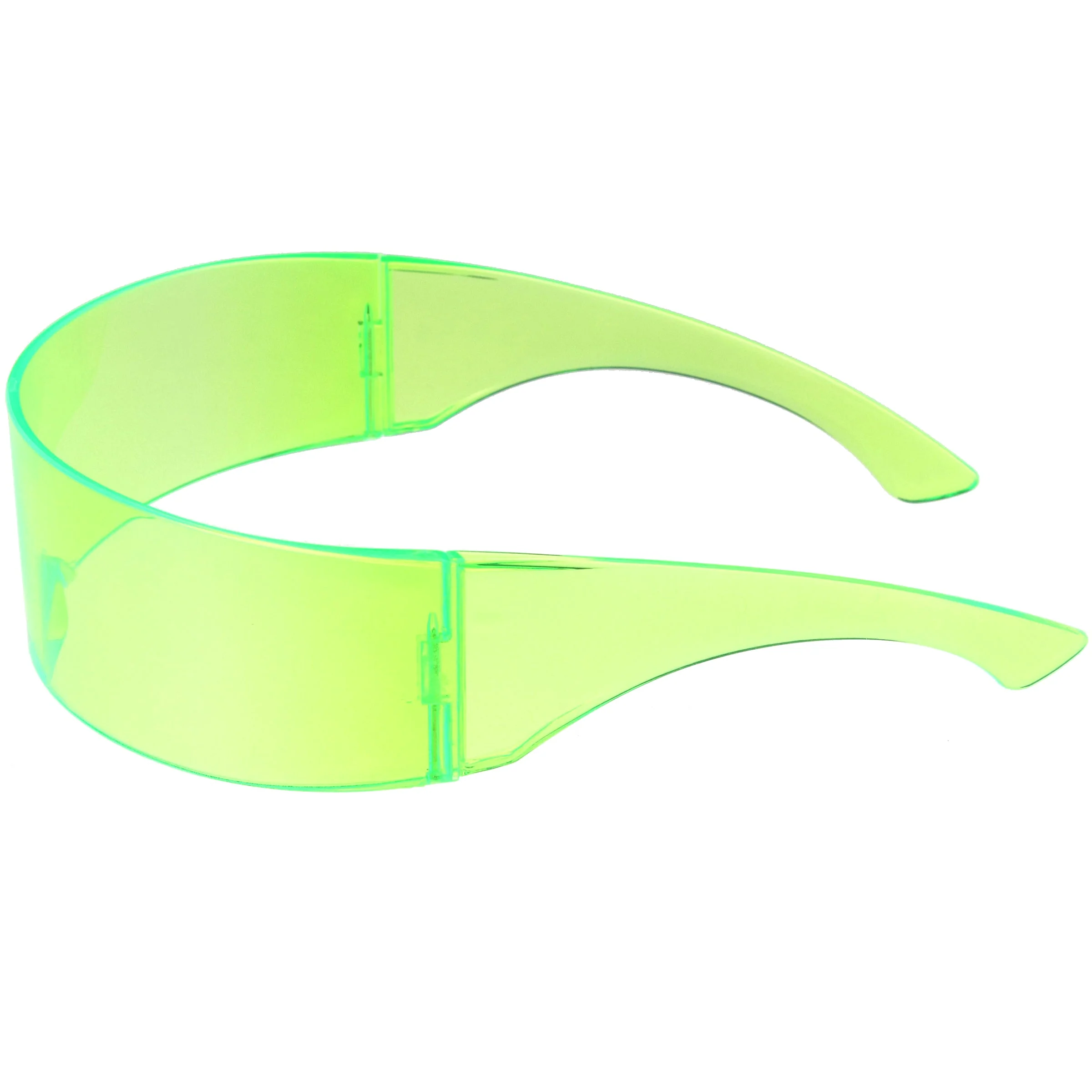 zeroUV Futuristic Retro Color Tinted Wrap Around Shield Sunglasses D175 - Image 5