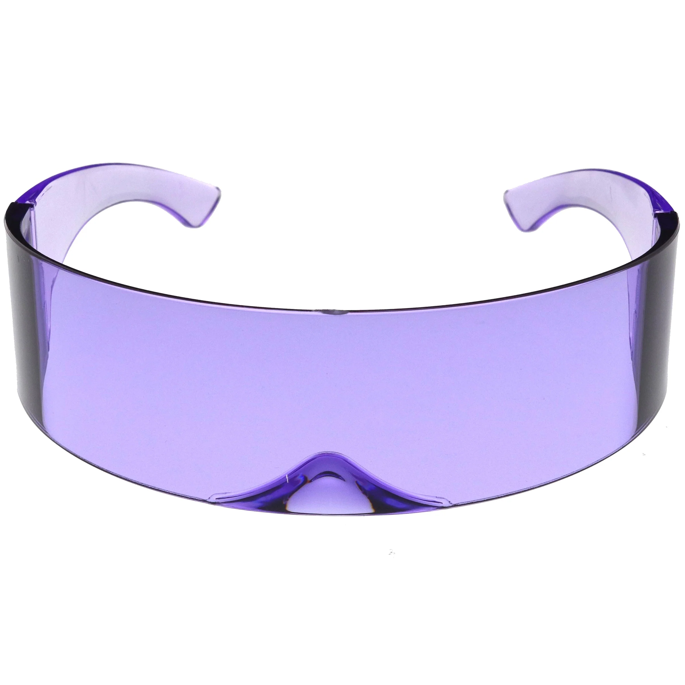 zeroUV Futuristic Retro Color Tinted Wrap Around Shield Sunglasses D175 - Image 8