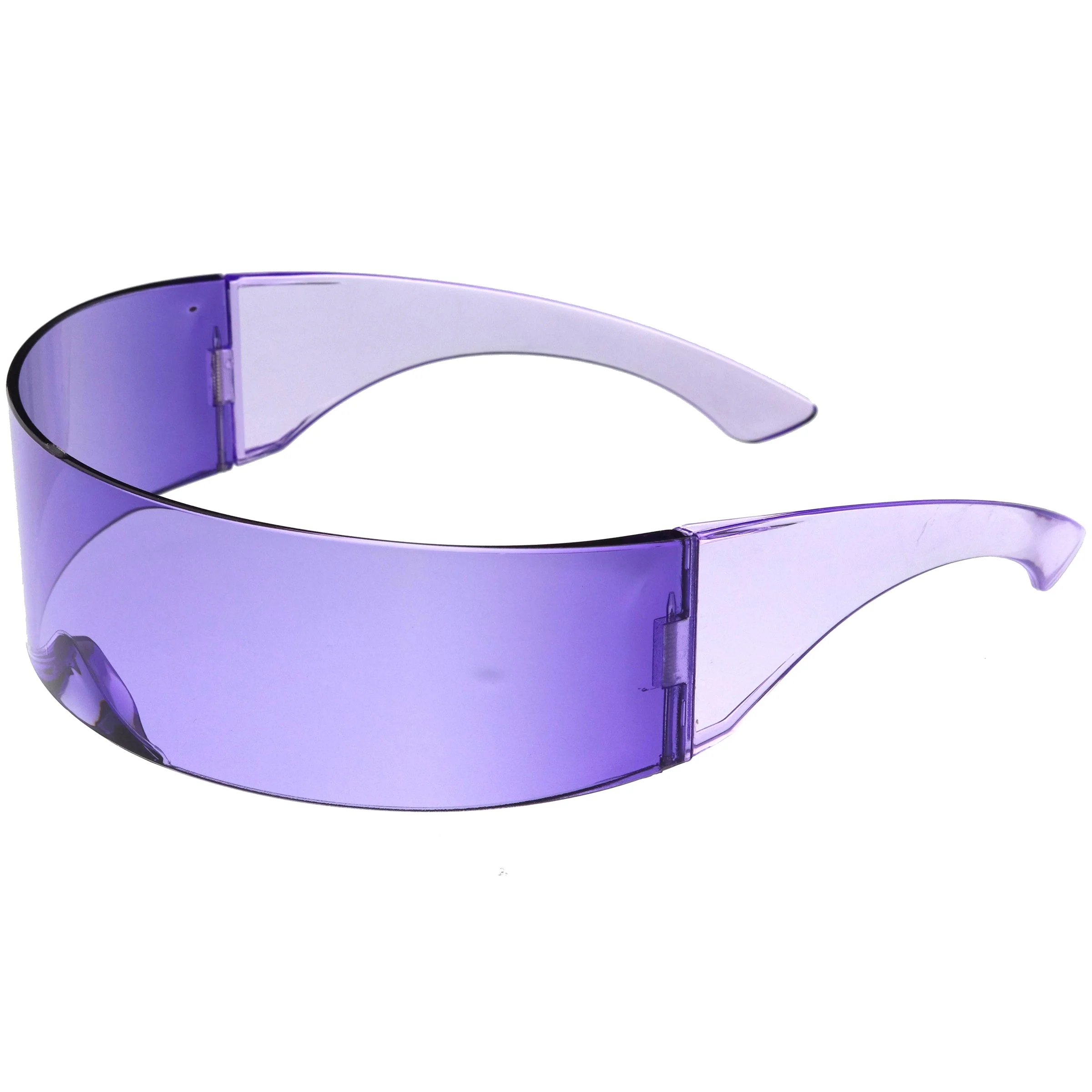 zeroUV Futuristic Retro Color Tinted Wrap Around Shield Sunglasses D175 - Image 9