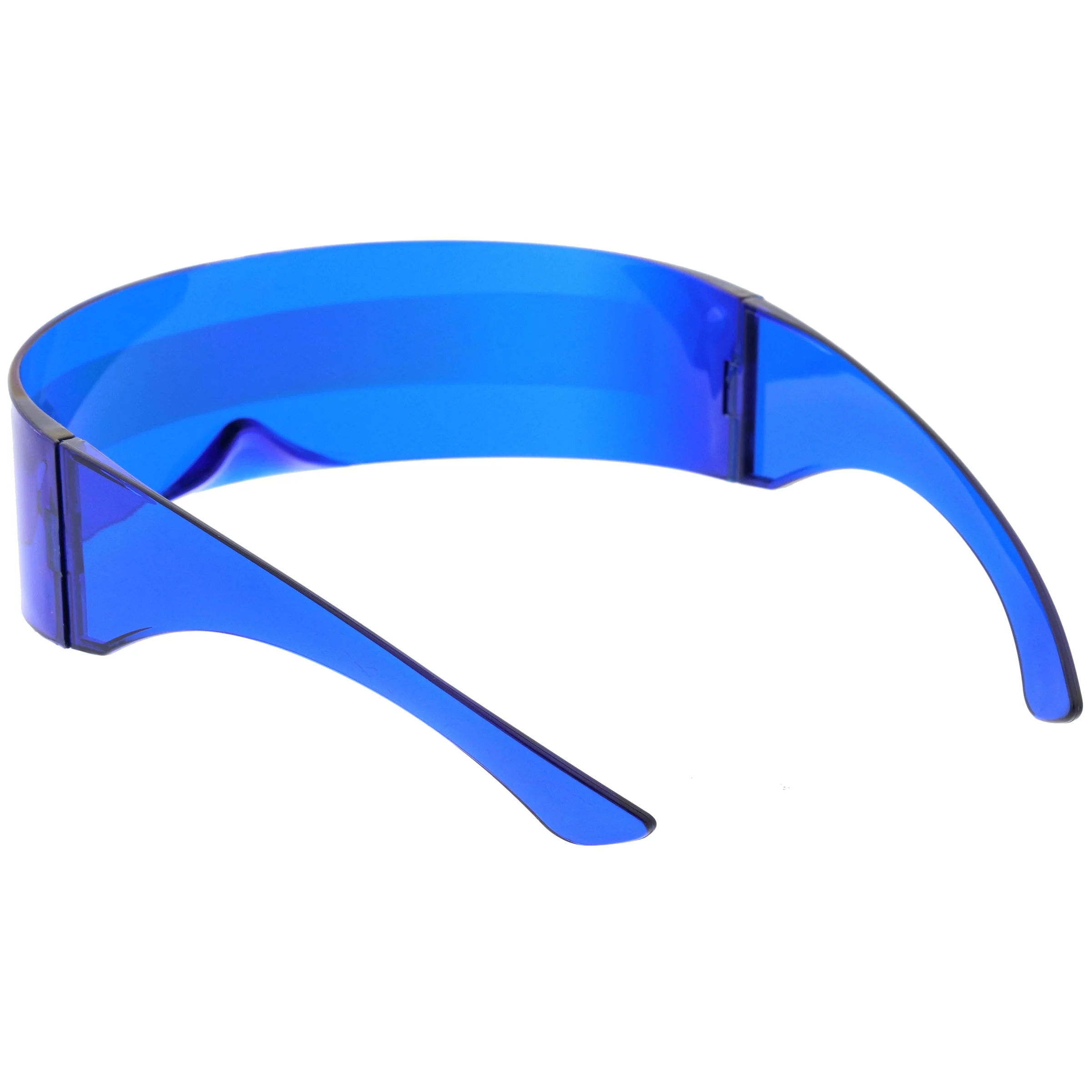 zeroUV Futuristic Retro Mirror Wrap Around Shield Sunglasses 8762 - Image 17