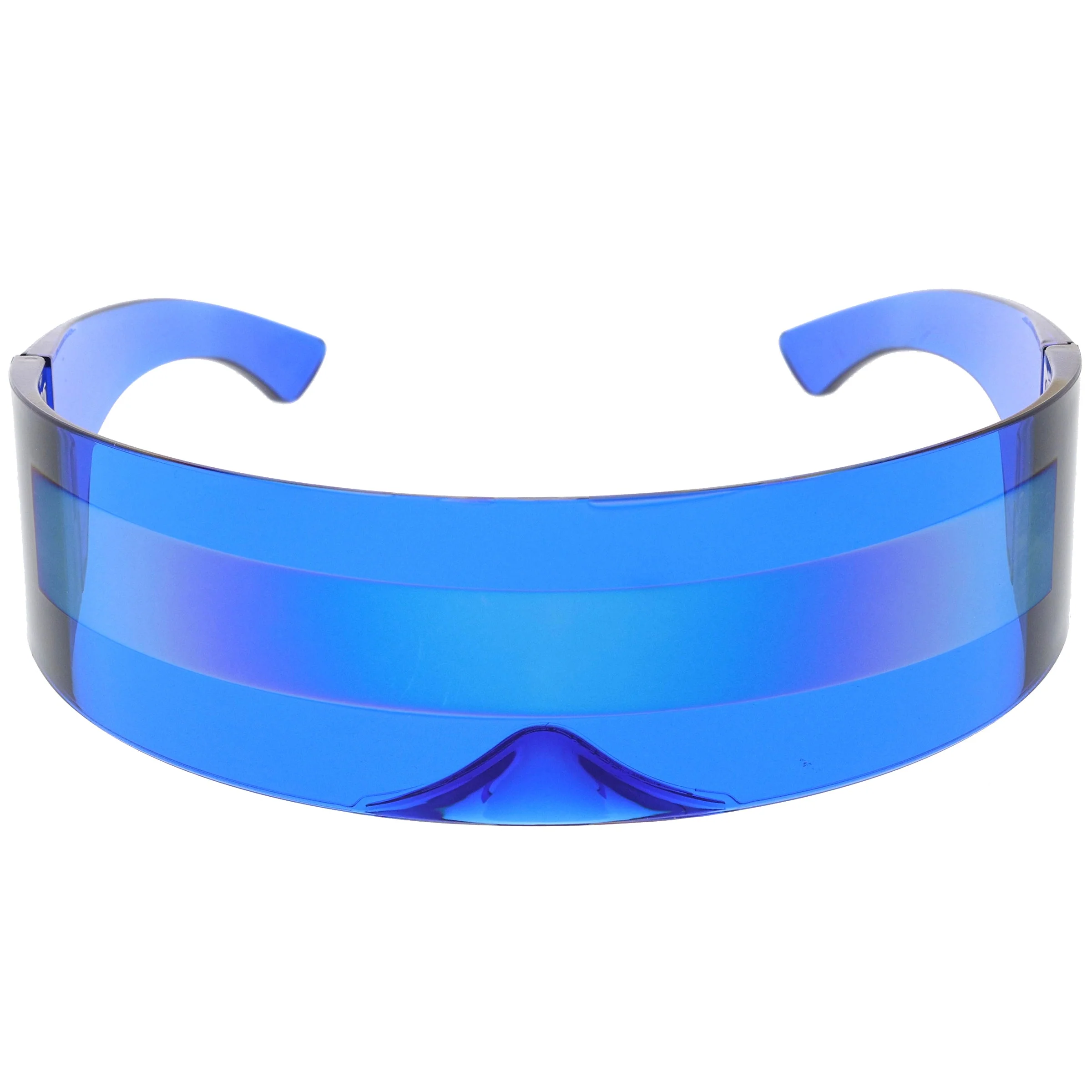 zeroUV Futuristic Retro Mirror Wrap Around Shield Sunglasses 8762 - Image 18